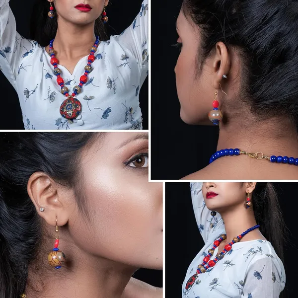 Product_Summary_Beadnest_Tibetan_Pendant_Necklace_Jewellery_Set_For_Women_Girls_Traditional_Afghani_Necklace_With_Tribal_Boho_Style_Earrings_In_Multicolor_Beads_Hook_Lock_Wedding_Retro_Vintage_Fashion_Wear