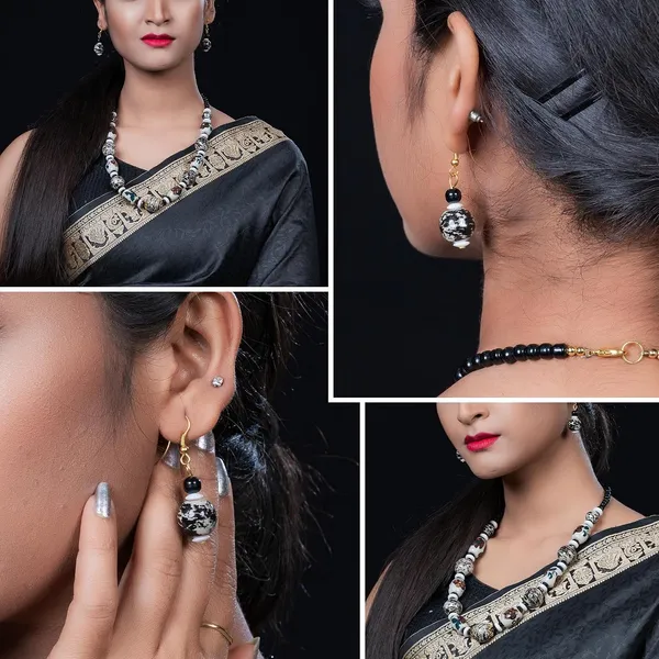 Beaded_Necklace_Earrings_Set_For_Women_Girls_Handmade_Ethnic_Jewellery_Artistic_Design_Hook_Clasp_Lightweight_Fashion_Statement_Vintage_Choker_Clubwear_Wedding_Gift_Set