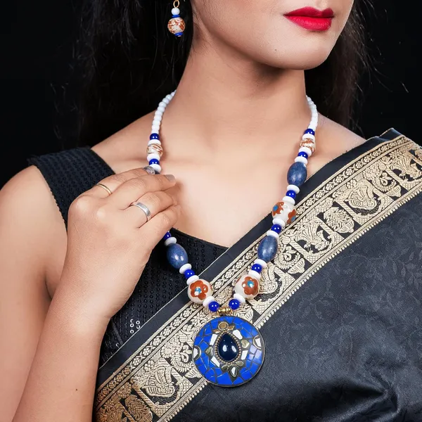 Product_Summary_Beadnest_Tibetan_Pendant_Necklace_Jewellery_Set_For_Women_Girls_Traditional_Afghani_Necklace_With_Tribal_Boho_Style_Earrings_In_Multicolor_Beads_Hook_Lock_Wedding_Retro_Vintage_Fashion_Wear