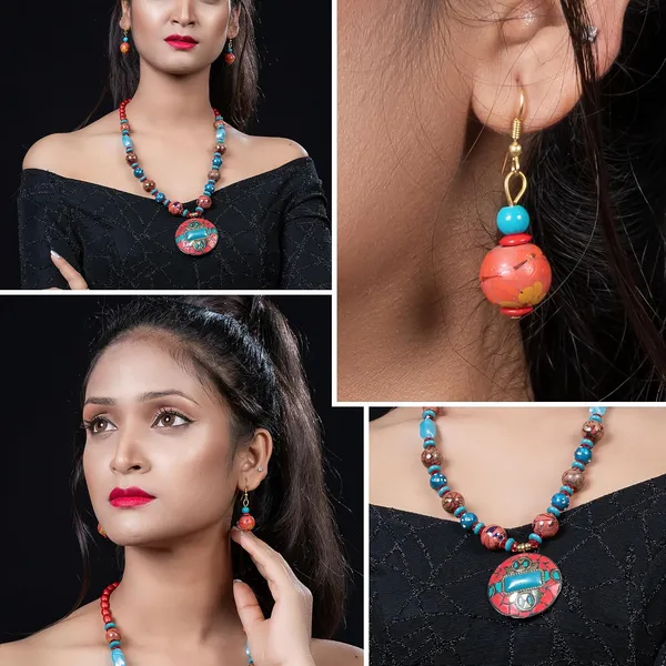 Product_Summary_Beadnest_Tibetan_Pendant_Necklace_Jewellery_Set_For_Women_Girls_Traditional_Afghani_Necklace_With_Tribal_Boho_Style_Earrings_In_Multicolor_Beads_Hook_Lock_Wedding_Retro_Vintage_Fashion_Wear
