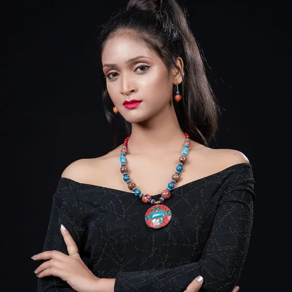 Product_Summary_Beadnest_Tibetan_Pendant_Necklace_Jewellery_Set_For_Women_Girls_Traditional_Afghani_Necklace_With_Tribal_Boho_Style_Earrings_In_Multicolor_Beads_Hook_Lock_Wedding_Retro_Vintage_Fashion_Wear