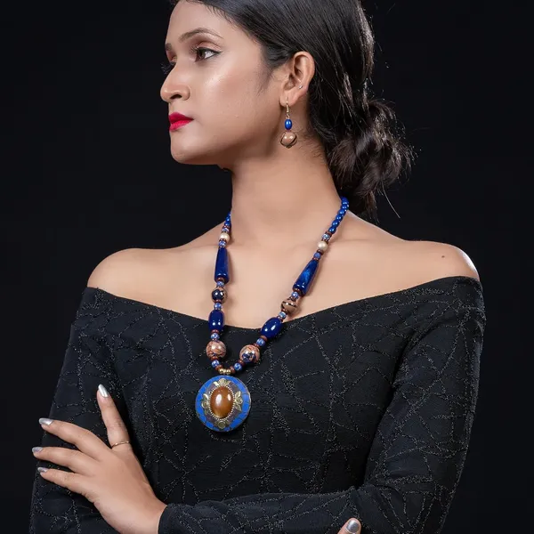 Product_Summary_Beadnest_Tibetan_Pendant_Necklace_Jewellery_Set_For_Women_Girls_Traditional_Afghani_Necklace_With_Tribal_Boho_Style_Earrings_In_Multicolor_Beads_Hook_Lock_Wedding_Retro_Vintage_Fashion_Wear