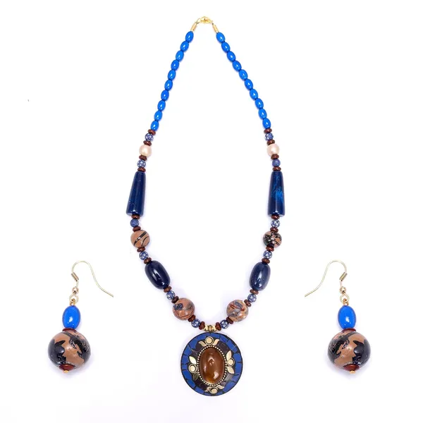 Product_Summary_Beadnest_Tibetan_Pendant_Necklace_Jewellery_Set_For_Women_Girls_Traditional_Afghani_Necklace_With_Tribal_Boho_Style_Earrings_In_Multicolor_Beads_Hook_Lock_Wedding_Retro_Vintage_Fashion_Wear
