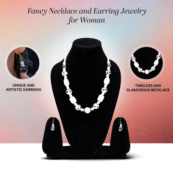 Beaded_Necklace_Earrings_Set_For_Women_Girls_Handmade_Ethnic_Jewellery_Artistic_Design_Hook_Clasp_Lightweight_Fashion_Statement_Vintage_Choker_Clubwear_Wedding_Gift_Set