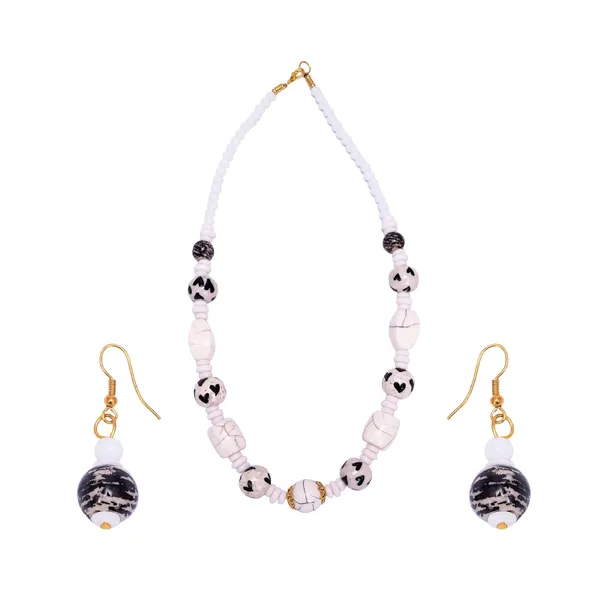 Beaded_Necklace_Earrings_Set_For_Women_Girls_Handmade_Ethnic_Jewellery_Artistic_Design_Hook_Clasp_Lightweight_Fashion_Statement_Vintage_Choker_Clubwear_Wedding_Gift_Set