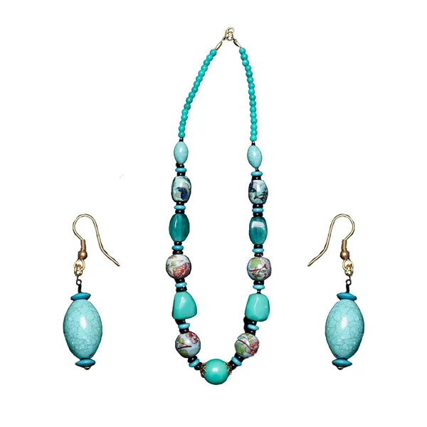 Beaded_Necklace_Earrings_Set_For_Women_Girls_Handmade_Ethnic_Jewellery_Artistic_Design_Hook_Clasp_Lightweight_Fashion_Statement_Vintage_Choker_Clubwear_Wedding_Gift_Set