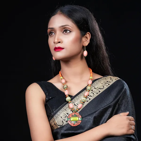 Product_Summary_Beadnest_Tibetan_Pendant_Necklace_Jewellery_Set_For_Women_Girls_Traditional_Afghani_Necklace_With_Tribal_Boho_Style_Earrings_In_Multicolor_Beads_Hook_Lock_Wedding_Retro_Vintage_Fashion_Wear