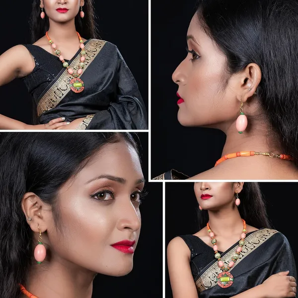 Product_Summary_Beadnest_Tibetan_Pendant_Necklace_Jewellery_Set_For_Women_Girls_Traditional_Afghani_Necklace_With_Tribal_Boho_Style_Earrings_In_Multicolor_Beads_Hook_Lock_Wedding_Retro_Vintage_Fashion_Wear