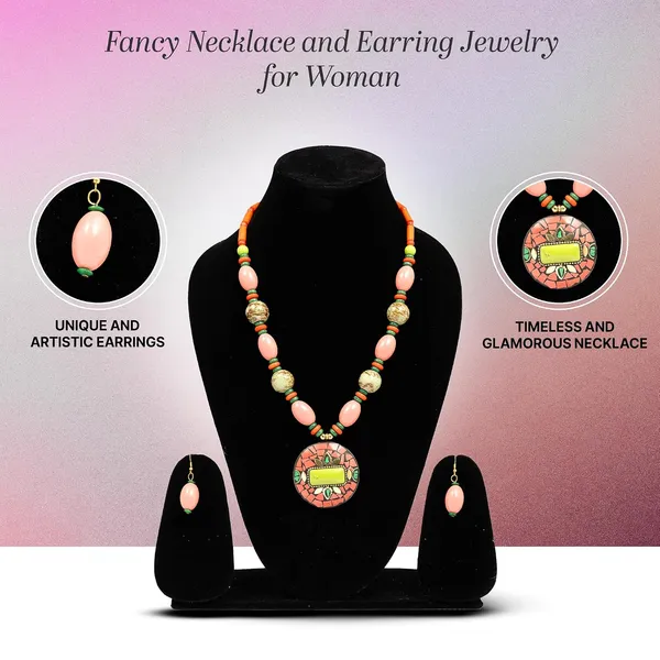 Product_Summary_Beadnest_Tibetan_Pendant_Necklace_Jewellery_Set_For_Women_Girls_Traditional_Afghani_Necklace_With_Tribal_Boho_Style_Earrings_In_Multicolor_Beads_Hook_Lock_Wedding_Retro_Vintage_Fashion_Wear