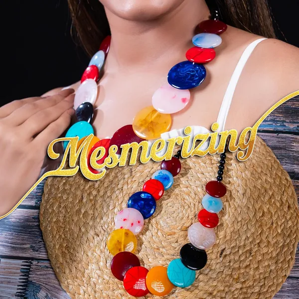Multicolor_Beaded_Statement_Necklace_For_Women_And_Girls_Oval_Shaped_Large_Round_Bead_Vintage_Jewellery_Retro_Boho_Trendy_Fashion_Wedding_Celebratory_Beach_Wear_For_Ladies_Gifting