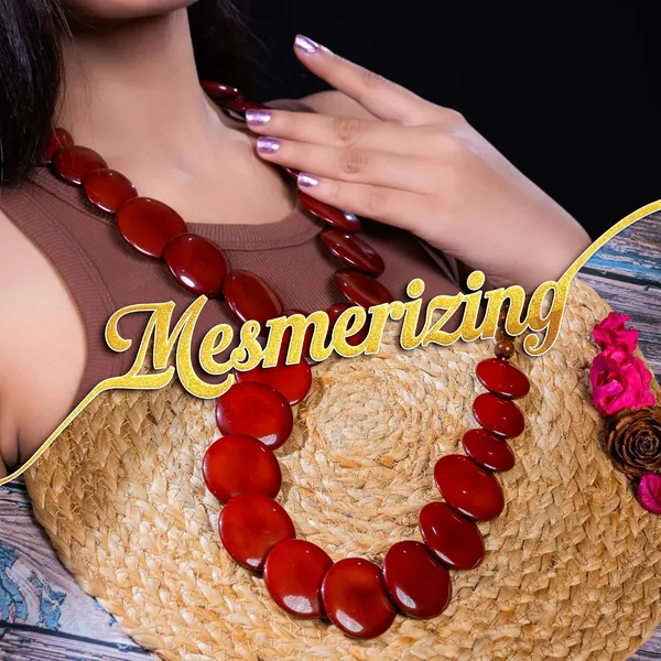 Multicolor_Beaded_Statement_Necklace_For_Women_And_Girls_Oval_Shaped_Large_Round_Bead_Vintage_Jewellery_Retro_Boho_Trendy_Fashion_Wedding_Celebratory_Beach_Wear_For_Ladies_Gifting
