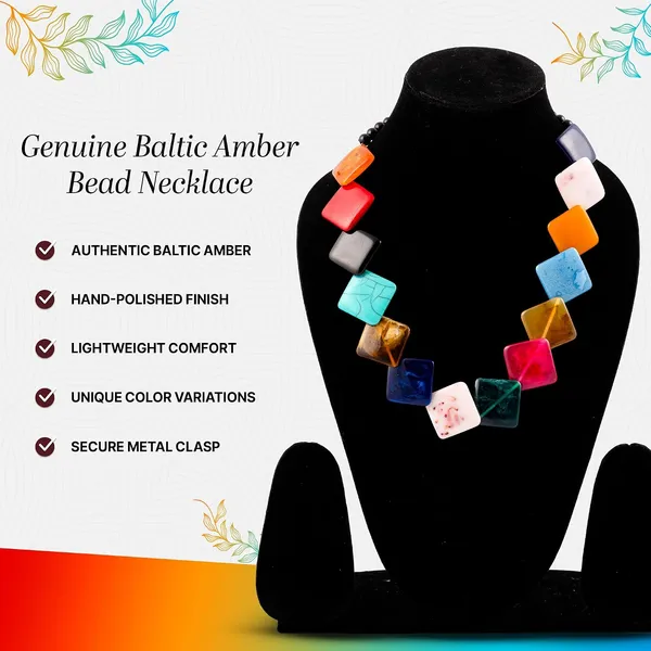 Multicolor_Beaded_Statement_Necklace_For_Women_And_Girls_Oval_Shaped_Large_Round_Bead_Vintage_Jewellery_Retro_Boho_Trendy_Fashion_Wedding_Celebratory_Beach_Wear_For_Ladies_Gifting
