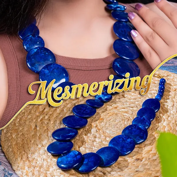 Multicolor_Beaded_Statement_Necklace_For_Women_And_Girls_Oval_Shaped_Large_Round_Bead_Vintage_Jewellery_Retro_Boho_Trendy_Fashion_Wedding_Celebratory_Beach_Wear_For_Ladies_Gifting