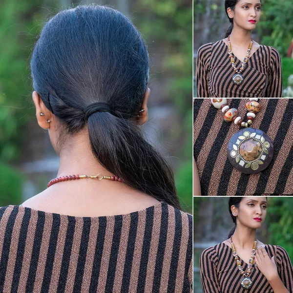 Tibetan_Pendant_Necklace_Jewellery_For_Women_Girls_Traditional_Afghani_Handcrafted_With_Tribal_Style_Multicolor_Beads_Lightweight_Boho_Statement_Ethnic_Wedding_Gift