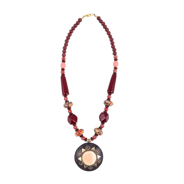 Tibetan_Pendant_Necklace_Jewellery_For_Women_Girls_Traditional_Afghani_Handcrafted_With_Tribal_Style_Multicolor_Beads_Lightweight_Boho_Statement_Ethnic_Wedding_Gift