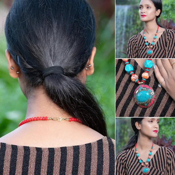 Product_Summary_Beadnest_Tibetan_Pendant_Necklace_Jewellery_For_Women_Girls_Traditional_Afghani_Handcrafted_With_Tribal_Style_Multicolor_Beads_Lightweight_Boho_Statement_Ethnic_Wedding_Gift