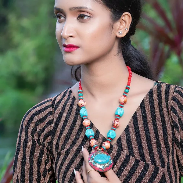 Product_Summary_Beadnest_Tibetan_Pendant_Necklace_Jewellery_For_Women_Girls_Traditional_Afghani_Handcrafted_With_Tribal_Style_Multicolor_Beads_Lightweight_Boho_Statement_Ethnic_Wedding_Gift
