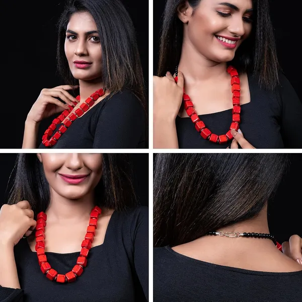 Bead_Necklace_For_Women_Girls_Lightweight_Statement_Ethnic_Jewellery_With_Geometric_Dice_Tumble_Shaped_Beads_Everyday_Wear_Fashion_Neckpiece_For_Styling_Gifting