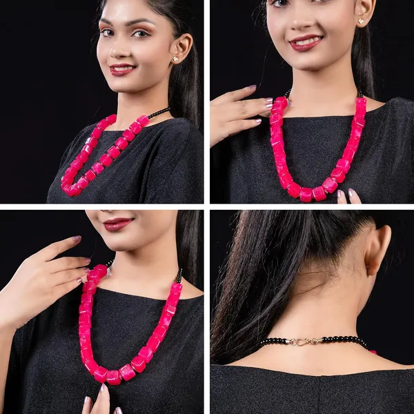 Bead_Necklace_For_Women_Girls_Lightweight_Statement_Ethnic_Jewellery_With_Geometric_Dice_Tumble_Shaped_Beads_Everyday_Wear_Fashion_Neckpiece_For_Styling_Gifting
