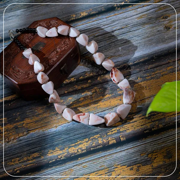 Bead_Necklace_For_Women_Girls_Lightweight_Statement_Ethnic_Jewellery_With_Geometric_Dice_Tumble_Shaped_Beads_Everyday_Wear_Fashion_Neckpiece_For_Styling_Gifting