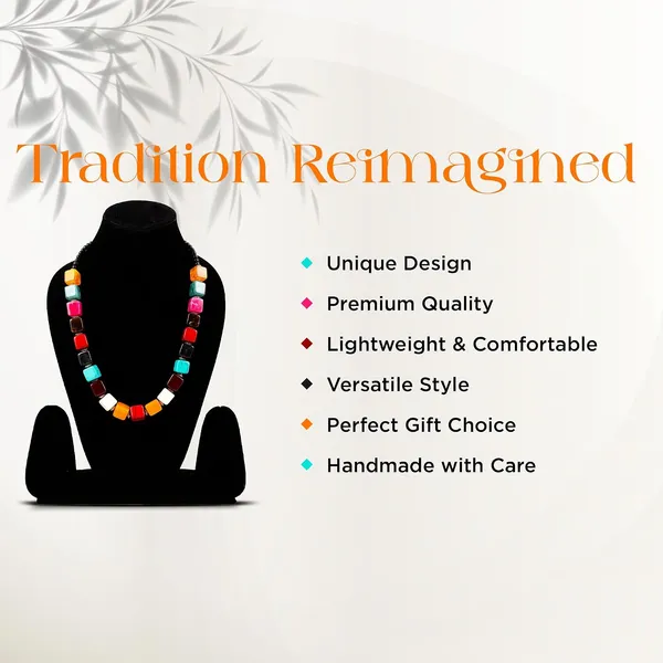 Bead_Necklace_For_Women_Girls_Lightweight_Statement_Ethnic_Jewellery_With_Geometric_Dice_Tumble_Shaped_Beads_Everyday_Wear_Fashion_Neckpiece_For_Styling_Gifting