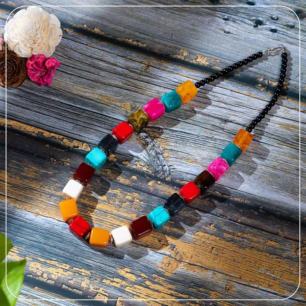 Bead_Necklace_For_Women_Girls_Lightweight_Statement_Ethnic_Jewellery_With_Geometric_Dice_Tumble_Shaped_Beads_Everyday_Wear_Fashion_Neckpiece_For_Styling_Gifting
