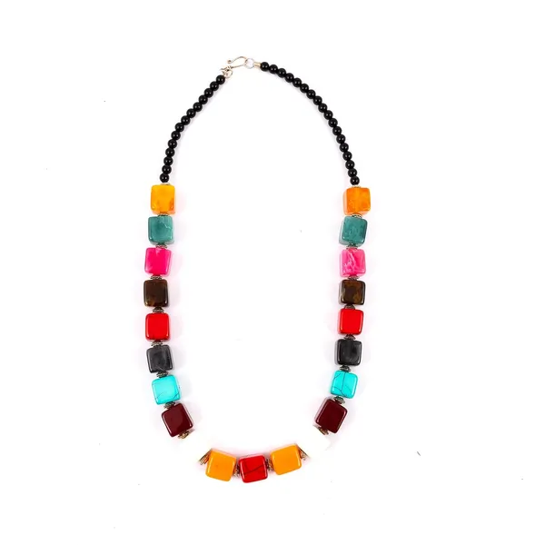 Bead_Necklace_For_Women_Girls_Lightweight_Statement_Ethnic_Jewellery_With_Geometric_Dice_Tumble_Shaped_Beads_Everyday_Wear_Fashion_Neckpiece_For_Styling_Gifting