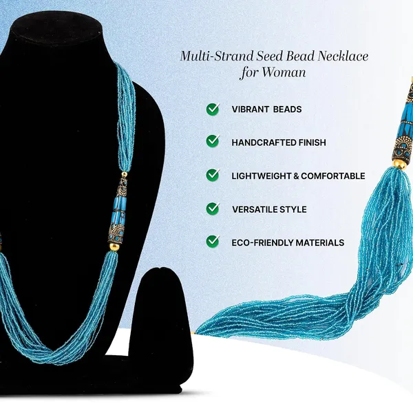 Multi_Strand_Dual_Tube_Seed_Beaded_Necklace_For_Women_Girl_Statement_Layered_Design_Lightweight_Long_Neckpiece_Button_Clasp_Closure_Contemporary_Ethnic_Fashion_Jewelry_For_Styling_Gifting