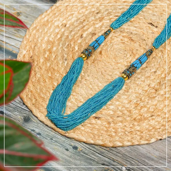Multi_Strand_Dual_Tube_Seed_Beaded_Necklace_For_Women_Girl_Statement_Layered_Design_Lightweight_Long_Neckpiece_Button_Clasp_Closure_Contemporary_Ethnic_Fashion_Jewelry_For_Styling_Gifting