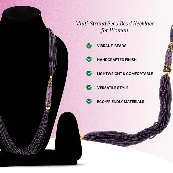 Multi_Strand_Dual_Tube_Seed_Beaded_Necklace_For_Women_Girl_Statement_Layered_Design_Lightweight_Long_Neckpiece_Button_Clasp_Closure_Contemporary_Ethnic_Fashion_Jewelry_For_Styling_Gifting