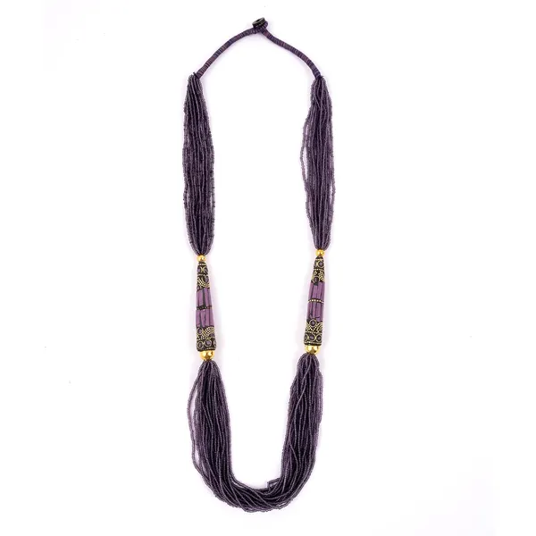 Multi_Strand_Dual_Tube_Seed_Beaded_Necklace_For_Women_Girl_Statement_Layered_Design_Lightweight_Long_Neckpiece_Button_Clasp_Closure_Contemporary_Ethnic_Fashion_Jewelry_For_Styling_Gifting