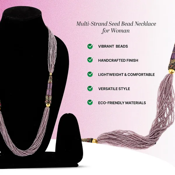 Multi_Strand_Dual_Tube_Seed_Beaded_Necklace_For_Women_Girl_Statement_Layered_Design_Lightweight_Long_Neckpiece_Button_Clasp_Closure_Contemporary_Ethnic_Fashion_Jewelry_For_Styling_Gifting