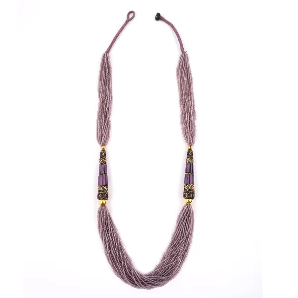 Multi_Strand_Dual_Tube_Seed_Beaded_Necklace_For_Women_Girl_Statement_Layered_Design_Lightweight_Long_Neckpiece_Button_Clasp_Closure_Contemporary_Ethnic_Fashion_Jewelry_For_Styling_Gifting