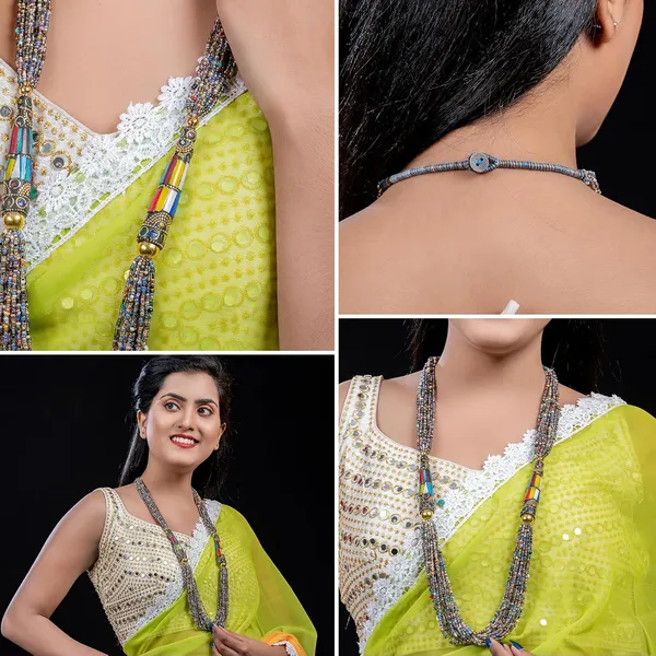 Multi_Strand_Dual_Tube_Seed_Beaded_Necklace_For_Women_Girl_Statement_Layered_Design_Lightweight_Long_Neckpiece_Button_Clasp_Closure_Contemporary_Ethnic_Fashion_Jewelry_For_Styling_Gifting