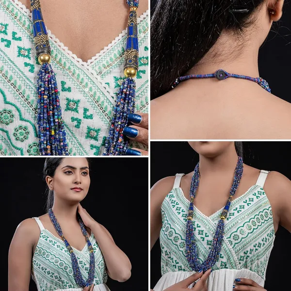 Multi_Strand_Dual_Tube_Seed_Beaded_Necklace_For_Women_Girl_Statement_Layered_Design_Lightweight_Long_Neckpiece_Button_Clasp_Closure_Contemporary_Ethnic_Fashion_Jewelry_For_Styling_Gifting