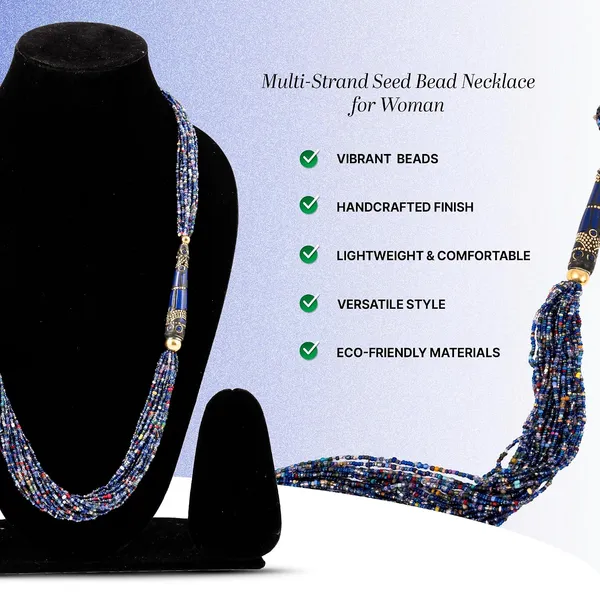 Multi_Strand_Dual_Tube_Seed_Beaded_Necklace_For_Women_Girl_Statement_Layered_Design_Lightweight_Long_Neckpiece_Button_Clasp_Closure_Contemporary_Ethnic_Fashion_Jewelry_For_Styling_Gifting