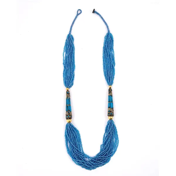 Multi_Strand_Dual_Tube_Seed_Beaded_Necklace_For_Women_Girl_Statement_Layered_Design_Lightweight_Long_Neckpiece_Button_Clasp_Closure_Contemporary_Ethnic_Fashion_Jewelry_For_Styling_Gifting
