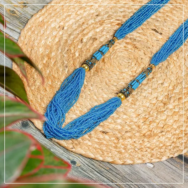 Multi_Strand_Dual_Tube_Seed_Beaded_Necklace_For_Women_Girl_Statement_Layered_Design_Lightweight_Long_Neckpiece_Button_Clasp_Closure_Contemporary_Ethnic_Fashion_Jewelry_For_Styling_Gifting