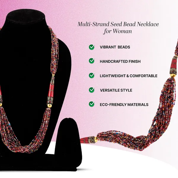 Multi_Strand_Dual_Tube_Seed_Beaded_Necklace_For_Women_Girl_Statement_Layered_Design_Lightweight_Long_Neckpiece_Button_Clasp_Closure_Contemporary_Ethnic_Fashion_Jewelry_For_Styling_Gifting