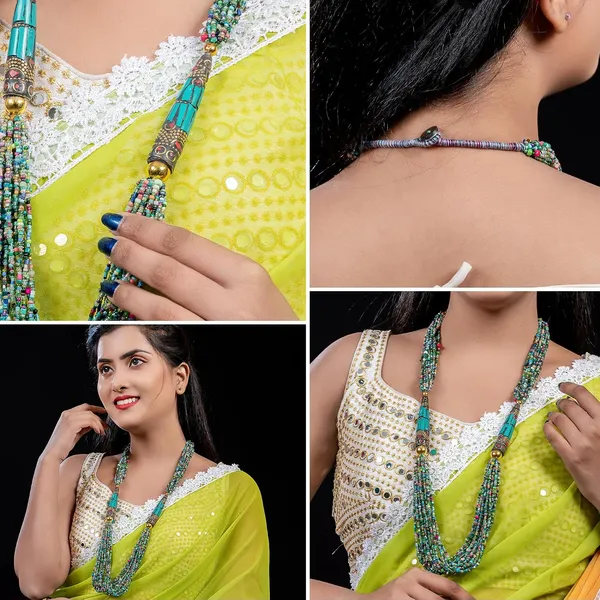Multi_Strand_Dual_Tube_Seed_Beaded_Necklace_For_Women_Girl_Statement_Layered_Design_Lightweight_Long_Neckpiece_Button_Clasp_Closure_Contemporary_Ethnic_Fashion_Jewelry_For_Styling_Gifting