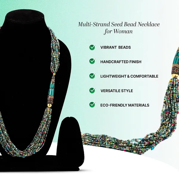 Multi_Strand_Dual_Tube_Seed_Beaded_Necklace_For_Women_Girl_Statement_Layered_Design_Lightweight_Long_Neckpiece_Button_Clasp_Closure_Contemporary_Ethnic_Fashion_Jewelry_For_Styling_Gifting