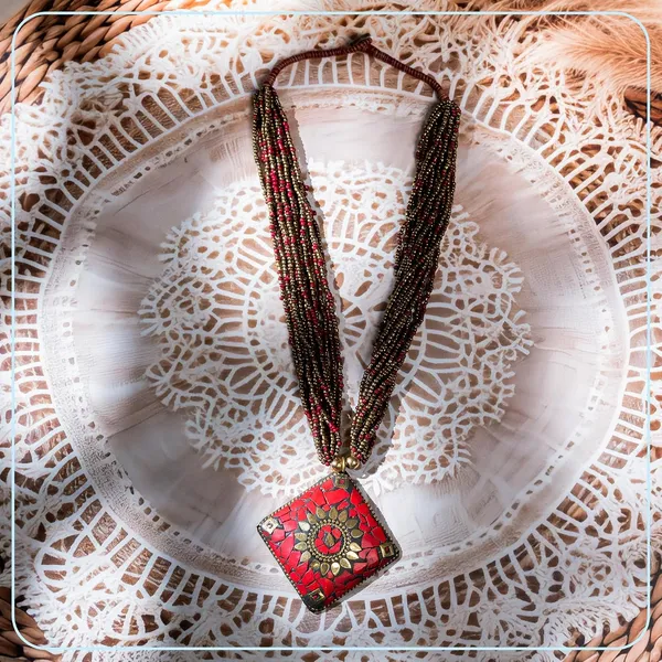 Product_Summary_Beadnest_Multi_Strand_Beaded_Necklace_With_Pendant_For_Women_Girls_Long_Layered_Seed_Bead_Neckpiece_Ethnic_Statement_Jewelry_Lightweight_Design_With_Button_Clasp_For_Wardrobe_Styling_Gifting