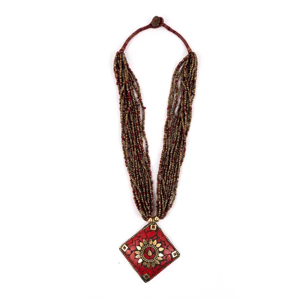 Product_Summary_Beadnest_Multi_Strand_Beaded_Necklace_With_Pendant_For_Women_Girls_Long_Layered_Seed_Bead_Neckpiece_Ethnic_Statement_Jewelry_Lightweight_Design_With_Button_Clasp_For_Wardrobe_Styling_Gifting