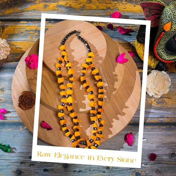 Product_Summary_Beadnest_Double_Strand_Beaded_Necklace_Jewellery_For_Women_And_Girls_Geometric_Spacer_Chunky_Beads_Neckpiece_With_Secure_Clasp_Chunky_Glass_Bead_Dual_Strand_Necklace