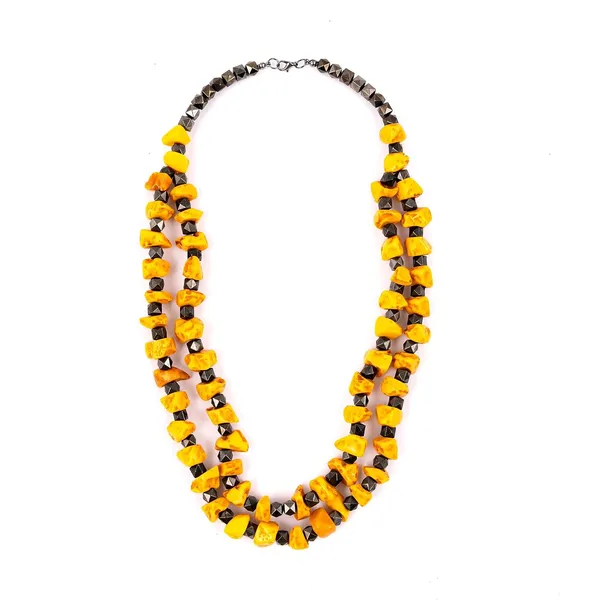 Product_Summary_Beadnest_Double_Strand_Beaded_Necklace_Jewellery_For_Women_And_Girls_Geometric_Spacer_Chunky_Beads_Neckpiece_With_Secure_Clasp_Chunky_Glass_Bead_Dual_Strand_Necklace