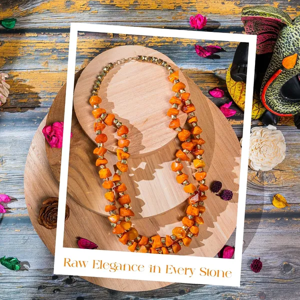 Double_Strand_Beaded_Necklace_Jewellery_For_Women_And_Girls_Geometric_Spacer_Chunky_Beads_Neckpiece_With_Secure_Clasp_Chunky_Glass_Bead_Dual_Strand_Necklace