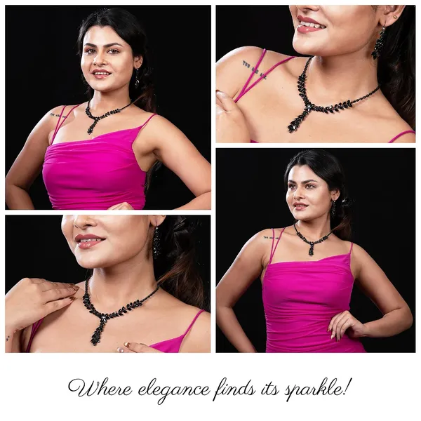 Onyx_Crystal_Floral_American_Diamond_Necklace_Set_For_Women