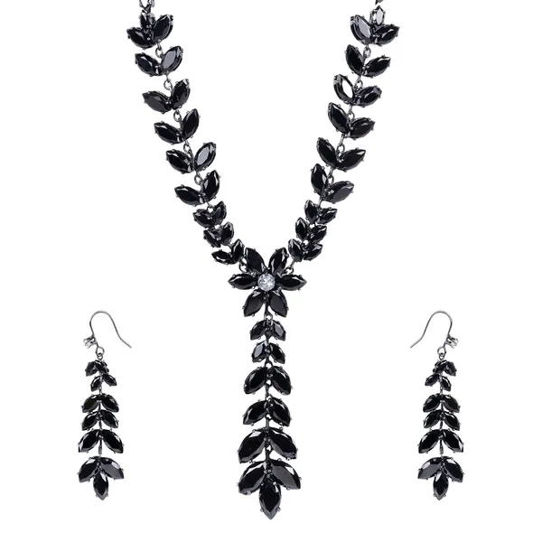 Onyx_Crystal_Floral_American_Diamond_Necklace_Set_For_Women