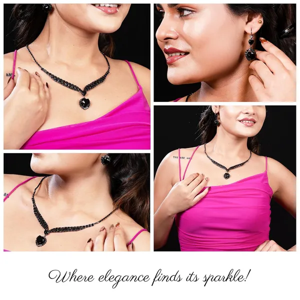Jet_Black_Crystal_Floral_American_Diamond_Necklace_Set_For_Women