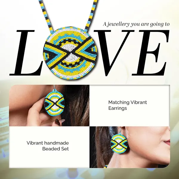 Handmade_Beaded_Medallion_Necklace_With_Matching_Earrings_Huichol_Neckpiece_Native_American_Jewellery_For_Women_Girls